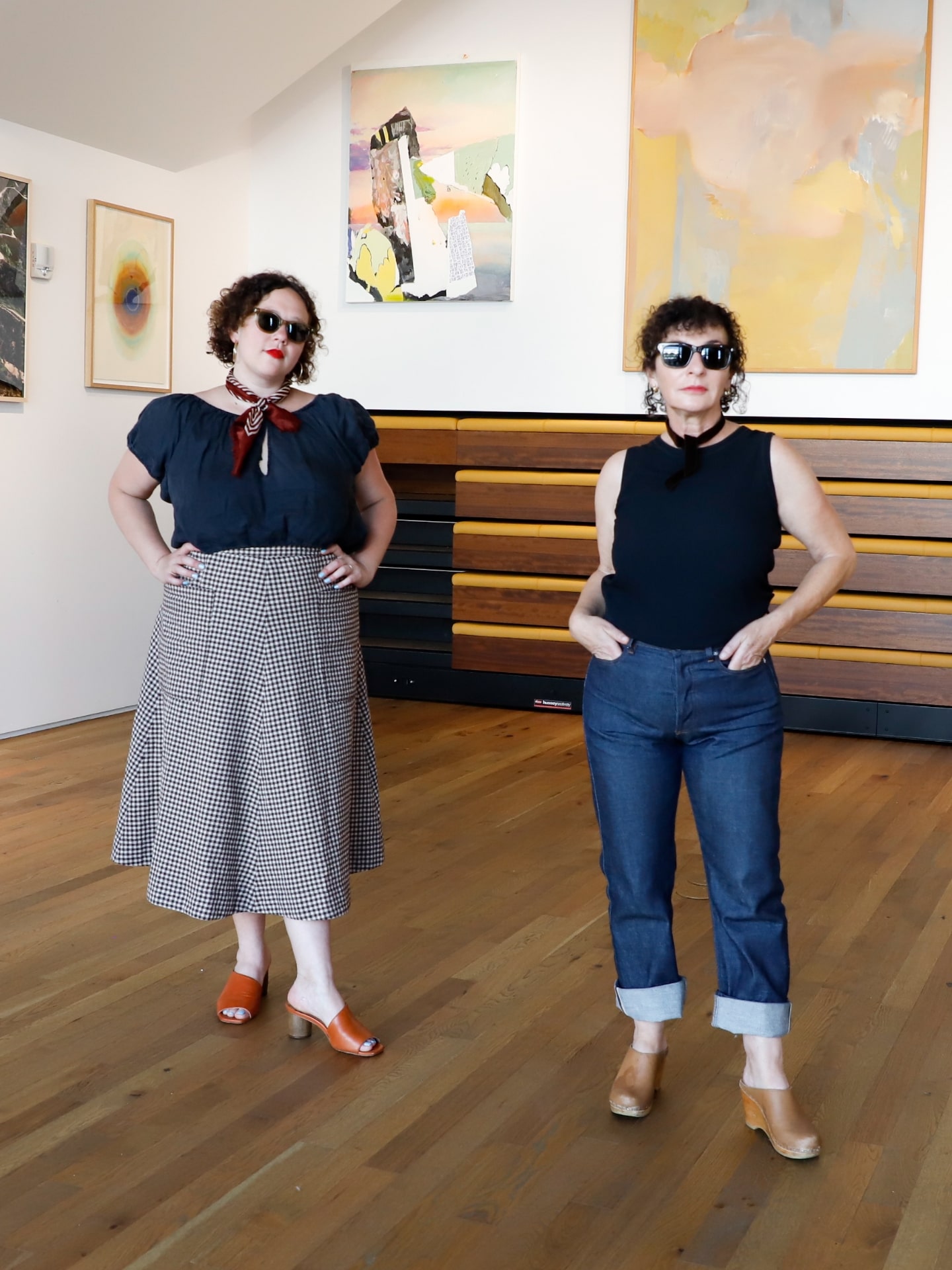 Two women at a Venice Beach art show